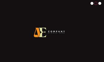 ae alphabet lettres initiales monogramme logo ea, a et e vecteur