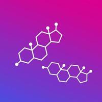 molécules de testostérone, vecteur