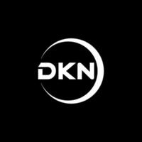 dkn lettre logo conception, inspiration pour une unique identité. moderne élégance et Créatif conception. filigrane votre Succès avec le frappant cette logo. vecteur