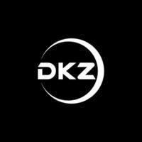 dkz lettre logo conception, inspiration pour une unique identité. moderne élégance et Créatif conception. filigrane votre Succès avec le frappant cette logo. vecteur