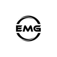 emg lettre logo conception, inspiration pour une unique identité. moderne élégance et Créatif conception. filigrane votre Succès avec le frappant cette logo. vecteur