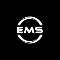 ems lettre logo conception, inspiration pour une unique identité. moderne élégance et Créatif conception. filigrane votre Succès avec le frappant cette logo. vecteur