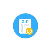 télécharger l'icône de vecteur de fichier zip