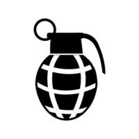 vecteur d'icône de grenade. signe d'illustration d'explosion. symbole d'arme. logo de l'armée.