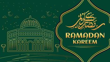 Ramadan kareem fête journée Islam bannière Contexte social médias 3 vecteur