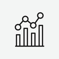 illustration vectorielle de modèle de conception d'icône d'analyse linéaire vecteur