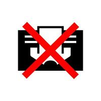 faire ne pas couverture signe interdiction symbole image. vecteur icône