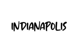 indianapolis city typographie manuscrite mot texte main lettrage. texte de calligraphie moderne. couleur noire vecteur