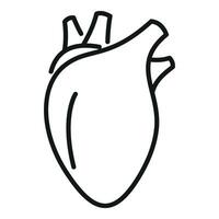 structure cœur transplantation icône contour vecteur. médical bio-impression vecteur