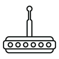un antenne routeur icône contour vecteur. foncé espace de rangement nuage vecteur