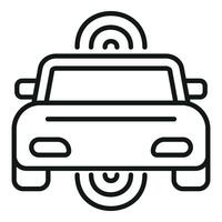 sécurité voiture contrôle icône contour vecteur. auto alerte vecteur