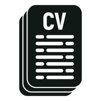CV papiers icône Facile vecteur. à la recherche chercher Nouveau emploi vecteur
