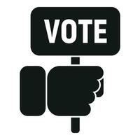 voter bannière main icône Facile vecteur. rapport content vecteur