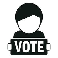 voter la personne bannière icône Facile vecteur. choix élection vecteur