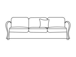 canapé ligne Icônes. meubles conception. collection de canapé illustration. moderne meubles ensemble isolé sur blanc Contexte. vecteur