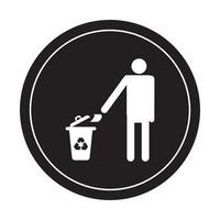 ordures icône logo vecteur conception modèle