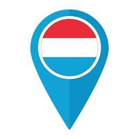 Luxembourg drapeau sur carte localiser icône isolé. drapeau de Luxembourg vecteur