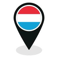 Luxembourg drapeau sur carte localiser icône isolé. drapeau de Luxembourg vecteur