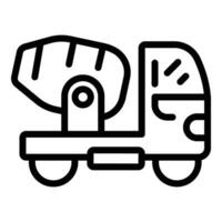construction un camion icône contour vecteur. site linéaire vecteur