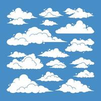 nuage clipart vecteur ensemble, plat conception collection