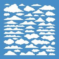 nuage clipart vecteur ensemble, plat conception collection