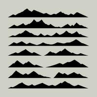 ensemble de montagnes avec le silhouettes de montagnes Montagne Icônes ensemble vecteur