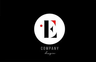 e lettre alphabet logo icône design avec cercle blanc pour entreprise et société vecteur