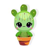 kawaii cactus bébé vecteur