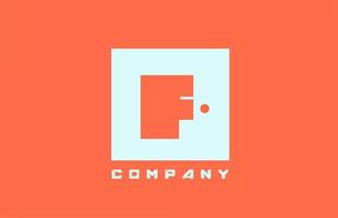 icône du logo de la lettre de l'alphabet blanc orange f pour les entreprises et les sociétés avec un design à points vecteur
