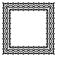 frontière Cadre carré modèle. islamique, Indien, grec motifs. géométrique cadres dans noir Couleur isolé sur blanc Contexte vecteur