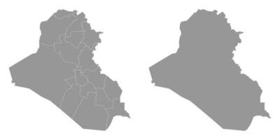 Irak carte avec administratif divisions. vecteur illustration.