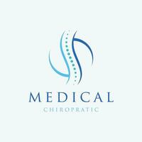 chiropratique colonne vertébrale logo modèle design.logo pour allaitement, massage, affaires et médicament. vecteur