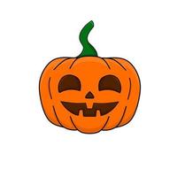 Vector illustration personnage jack'o latern citrouille halloween