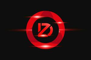 dz rouge logo conception. vecteur logo conception pour entreprise.