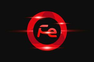 fe rouge logo conception. vecteur logo conception pour entreprise.