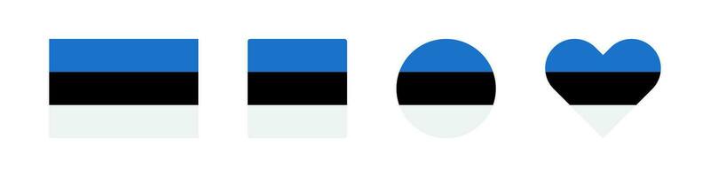 Estonie icône. estonien drapeau panneaux. nationale badge symbole. L'Europe  pays symboles. culture autocollant Icônes. vecteur isolé signe.