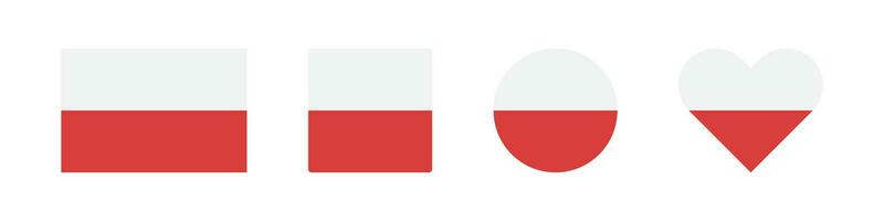 Pologne icône. polonais drapeau panneaux. nationale badge symbole. L'Europe  pays symboles. culture autocollant Icônes. vecteur isolé signe.