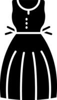 icône de glyphe de robe d'été vecteur