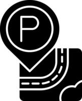 icône de glyphe de stationnement vecteur