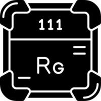 roentgenium glyphe icône vecteur