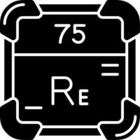 rhénium glyphe icône vecteur