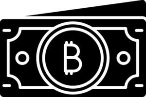 icône de glyphe de bitcoin vecteur