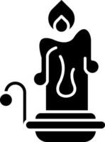 icône de glyphe de bougies vecteur