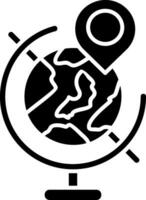 icône de glyphe de globe vecteur