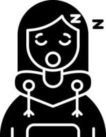 icône de glyphe de sommeil vecteur