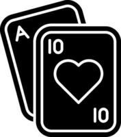 icône de glyphe de poker vecteur
