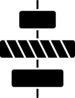 icône de glyphe d'alignement central vecteur