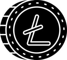 icône de glyphe de litecoin vecteur