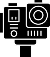 icône de glyphe de caméra d'action vecteur