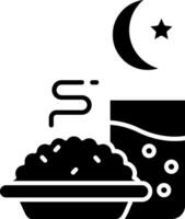 icône de glyphe iftar vecteur
